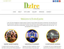 Tablet Screenshot of dzireevents.com